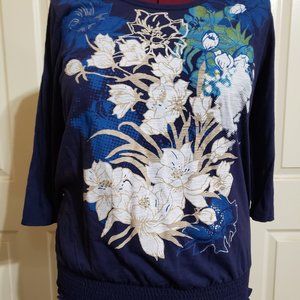 Navy Blue Whitestag 2X Blouse